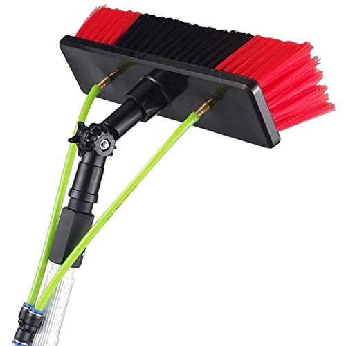 MEVZHH Bürsten, 3-12M Fensterreinigungspol, Fensterreiniger-Kit, Wasser-/Schlauch-Fed-Pole, Fensterreinigungsbürstenausrüstung, Reiniguvon Photovoltaik-D Solarpanelen, 9M Rod-30Cm Bürstenkopf/3 M Stae von MEVZHH