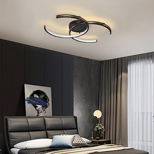 MEVZHH Chandeliers, Led Deckenleuchte Schlafzimmerlamdimmbare Fernbedienumoderner Geometrischer Kreative Metall-Deckenleuchte Wohnzimmer Studierzimmer Esszimmer Wandlicht von MEVZHH