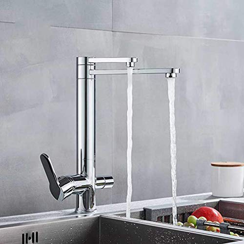 MEVZHH Chrome Reinigen Küche Wasserhahn Deck Mount Dual Griff Reiniguküche Mischer Hahn Drehhülle Wasser Mischer Hahn Für Küche Trinkwasser Filterhahne, 3 Weg/Chrome B MEVZHH Chrome Reinigen Küche Wasserhahn Deck Mount Dual Griff Reiniguküche Mischer Hahn Drehhülle Wasser Mischer Hahn Für Küche Trinkwasser Filterhahne, 3 Weg/Chrome B von MEVZHH