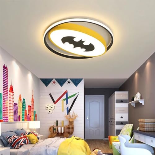 MEVZHH Deckenleuchten, 50 cm Deckenleuchte Kinderzimmer Led Runde Gelbe Deckenleuchte Kreative Cartoon Dimmbare Kronleuchter Jungenzimmer Moderne Deckenbeleuchtuwandlamfür Kinderzimmer Mädchenzimmer A von MEVZHH