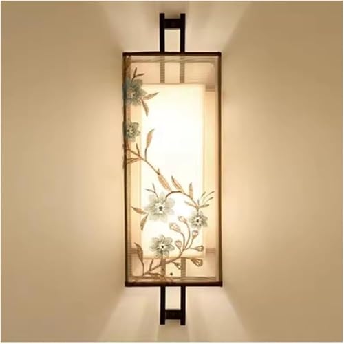 MEVZHH E14 Chinesischer Stil Stoff Stickerei Wandlampen,D Wandlampen, Indoor Wandleuchten 50Cm Für Wohnzimmer Hintergrund, Schlafzimmer Bettseite, Treppe, Wandleuchten MEVZHH E14 Chinesischer Stil Stoff Stickerei Wandlampen,D Wandlampen, Indoor Wandleuchten 50Cm Für Wohnzimmer Hintergrund, Schlafzimmer Bettseite, Treppe, Wandleuchten von MEVZHH