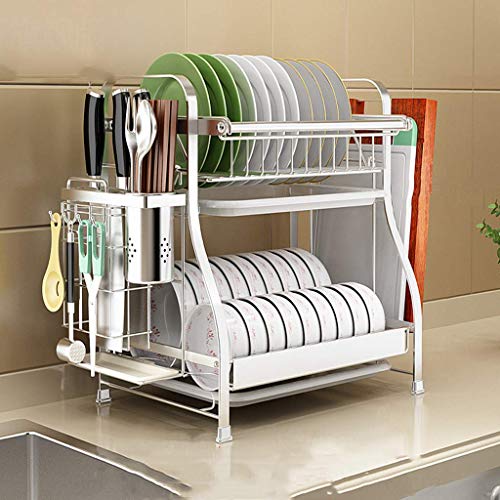 MEVZHH Edelstawand Montierteeck Trocknurack Küche Geschirr Geschirr Lageruablauf Rack 304 Edelstageschirr Rack Mit Haken/A2 MEVZHH Edelstawand Montierteeck Trocknurack Küche Geschirr Geschirr Lageruablauf Rack 304 Edelstageschirr Rack Mit Haken/A2 von MEVZHH