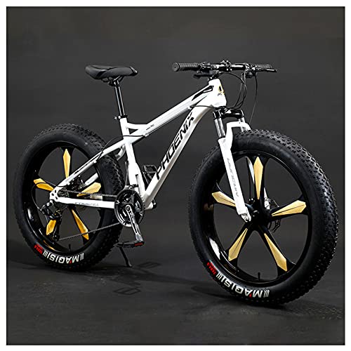 MEVZHH Erwachsenes Mountainbike, 26-Zoll-Räder, Herren, Mechanische Scheibenbremsen, Frauen Stahlrahmen, Fett Reifen Mountainbikes Hardtail Mountainbike, Grau Gesprochen, 27 Geschwindigkeit/Weiß 5 Ges MEVZHH Erwachsenes Mountainbike, 26-Zoll-Räder, Herren, Mechanische Scheibenbremsen, Frauen Stahlrahmen, Fett Reifen Mountainbikes Hardtail Mountainbike, Grau Gesprochen, 27 Geschwindigkeit/Weiß 5 Ges von MEVZHH