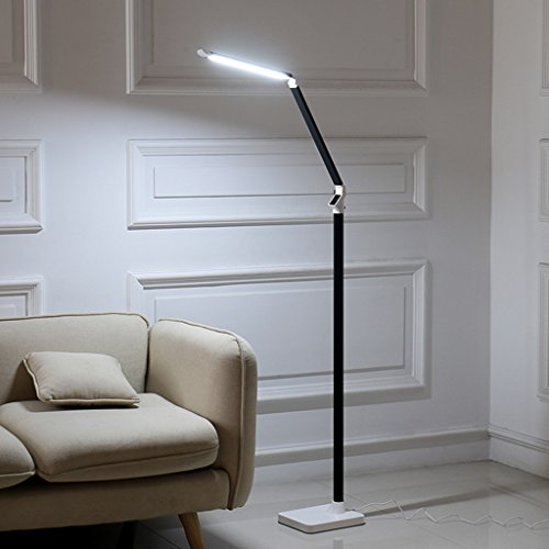 MEVZHH Fußbodenlampe, Moderne Wohnzimmer Studie Fernbedienuschlafzimmer Am Bettrand Geführt Stehlicht/D-Touch-Schalter/Schwarz-Touch-Schalter von MEVZHH