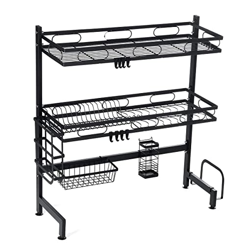 MEVZHH Geschirrrack Drainer 62-92Cm 2-Stufige Multifunktionale Obere Spülbecken Counter Drain Rack Küche Regal Geschirrtrocknerregeln Geschirr Zubehör Aufbewahrungshalter Trocknungsorganisator Drainer MEVZHH Geschirrrack Drainer 62-92Cm 2-Stufige Multifunktionale Obere Spülbecken Counter Drain Rack Küche Regal Geschirrtrocknerregeln Geschirr Zubehör Aufbewahrungshalter Trocknungsorganisator Drainer von MEVZHH
