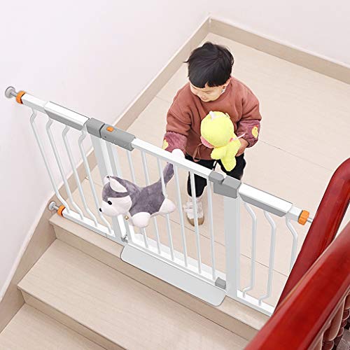 MEVZHH Haustier Playpens Auto Schließen Weiße Treptor, Sicherheit Barriere Tor Raum Dividersafety Tor Für Hund Haustier Baby Treppe-Balusters / 195-202Cm/90-97Cm von MEVZHH