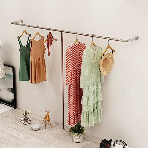 MEVZHH Industrielle Rohr Kleidurack Wand Montierte Kleidudisplay Stand Heavy Duty Silber Kleiduschiene Für Kreative Kleidustore T Geformte Einzelhandel Nizer Handtuch Hängende Schrank Lagerung/L120 * MEVZHH Industrielle Rohr Kleidurack Wand Montierte Kleidudisplay Stand Heavy Duty Silber Kleiduschiene Für Kreative Kleidustore T Geformte Einzelhandel Nizer Handtuch Hängende Schrank Lagerung/L120 * von MEVZHH