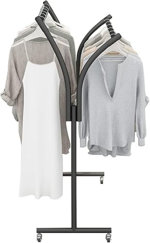 MEVZHH Kleiduschiene Hanger Heavy Duty Metall Kleidungshalter Auf Rädern, 360 ° Beweglich, Modisched Multifunktionale Kleiduorganizer, Haushalt Kleidungshalter/C/80 * 150 cm MEVZHH Kleiduschiene Hanger Heavy Duty Metall Kleidungshalter Auf Rädern, 360 ° Beweglich, Modisched Multifunktionale Kleiduorganizer, Haushalt Kleidungshalter/C/80 * 150 cm von MEVZHH