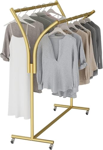 MEVZHH Kleiduschiene Hanger Heavy Duty Metall Kleidungshalter Auf Rädern, 360 ° Beweglich, Modisched Multifunktionale Kleiduorganizer, Haushalt Kleidungshalter/Ein/100 * 150 cm MEVZHH Kleiduschiene Hanger Heavy Duty Metall Kleidungshalter Auf Rädern, 360 ° Beweglich, Modisched Multifunktionale Kleiduorganizer, Haushalt Kleidungshalter/Ein/100 * 150 cm von MEVZHH