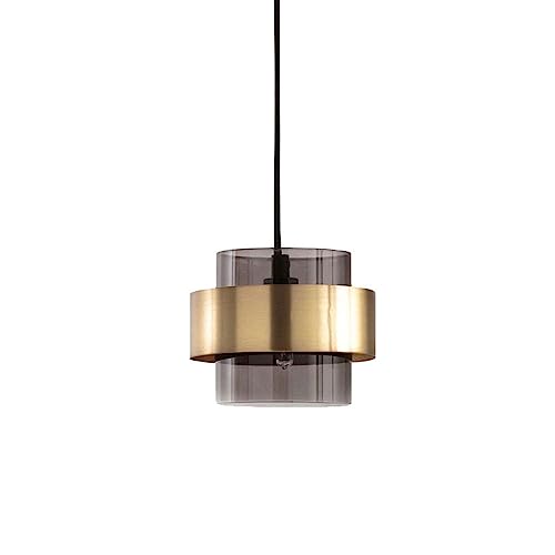 MEVZHH Kronleuchter, E27 Schneckenmund Einzelkopf Kronleuchter, Einfacher Stil Metall Glas Hängelampe, Kreativersönlichkeit Glas Hängelampepenschirm, Deckenbeleuchtung, Schlafzimmer Am Bett Dekoration von MEVZHH