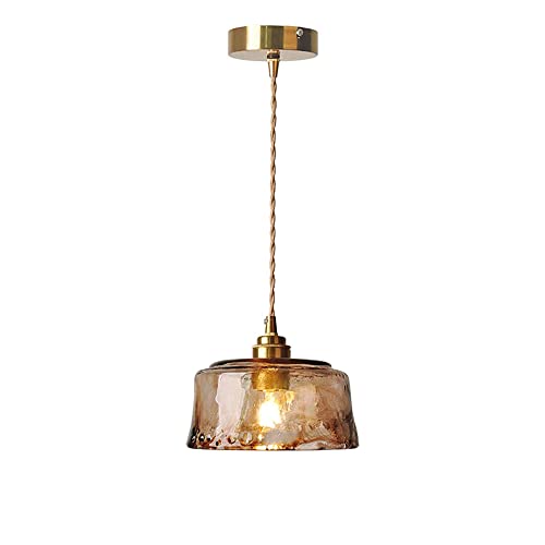 MEVZHH Kronleuchter, E27 Schraube Einkopf Kronleuchter, Industrie-Stil Glas Hängelamschatten, Fmount Decke Hängeleuchte, Schlafzimmer Esszimmer Küche Dekoration Beleuchtungen von MEVZHH
