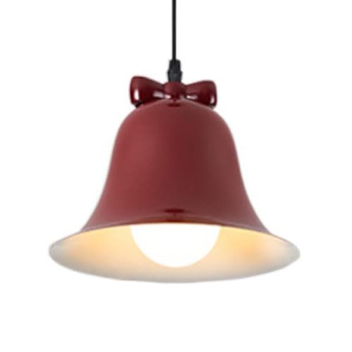 MEVZHH Kronleuchter, Einbauleuchten, E27 Basis Einzelkopf Deckenleuchte, Kreatives Stil Glocke Hängelamschatten, Schlafzimmer, Bettseite, Bar, Hängelicht/Lichtfarbe von MEVZHH
