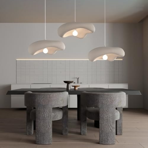 MEVZHH Kronleuchter, Esszimmerpen Retro Japanische Wabi-Sabi Stil Polystyrol Anhängerlicht Moderne Creme Esstisch Hängelicht Für Bar Wohnzimmer E27 Nordische Deckenleuchte 3 Köpfe/Bracken Bra MEVZHH Kronleuchter, Esszimmerpen Retro Japanische Wabi-Sabi Stil Polystyrol Anhängerlicht Moderne Creme Esstisch Hängelicht Für Bar Wohnzimmer E27 Nordische Deckenleuchte 3 Köpfe/Bracken Bra von MEVZHH