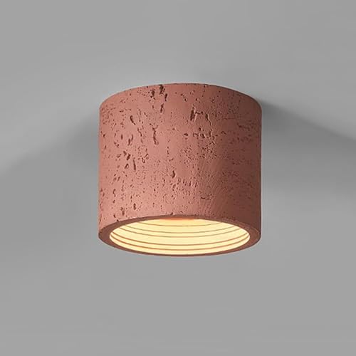 MEVZHH Kronleuchter, Fmount Deckenleuchte, 6W Führte 5,5 "Zylinder, Imitation Höhle Stein, Moderne Deckenleuchte Für Foyer, Schrank, Flur, Eingang, 3000K von MEVZHH