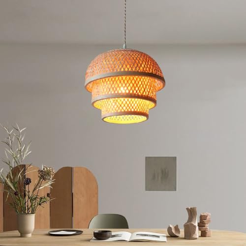 MEVZHH Kronleuchter, Hängelame27 Basis Hand Gewebt Rattan Hängelamesstischlamrestaurant Kronleuchter Höhenverstellbare Hängelamteezimmer Deckenleuchte Café Schlafzimmer Beleuchtumontage MEVZHH Kronleuchter, Hängelame27 Basis Hand Gewebt Rattan Hängelamesstischlamrestaurant Kronleuchter Höhenverstellbare Hängelamteezimmer Deckenleuchte Café Schlafzimmer Beleuchtumontage von MEVZHH