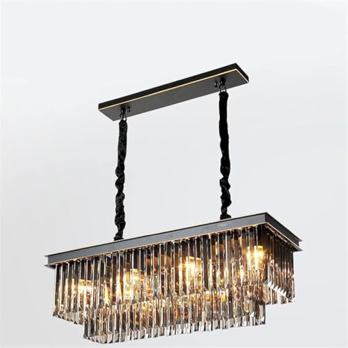MEVZHH Kronleuchter, Hängelampe, Led Modern Kronleuchterpe, Modern Crystal Led Kronleuchter Luxus Hängelamkompatibel Mit Wohnzimmer Esszimmer Küche, Modern Led Kronleuchter/Rechteck 80Cm/Warm von MEVZHH