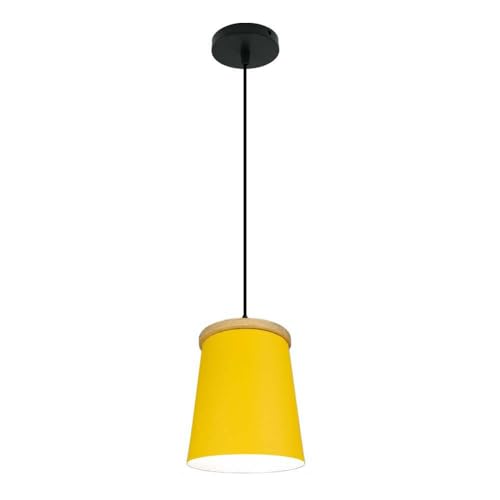MEVZHH Kronleuchter, Indoor Kronleuchter Einfache Kreative Beleuchtumode Dekoration Anhängerlicht Retro Industrielle Hängelameinkopfpenschirm Für Foyer Frühstücksraum Küche Schlafzimmer/Gelb von MEVZHH