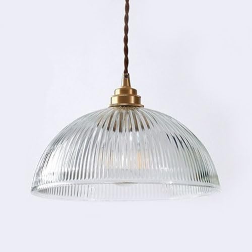 MEVZHH Kronleuchter, Japanischer Retro-Stil Glas Hängendepenschirm, E27 Basis Einkopf Deckenleuchter, Fmount Beleuchtungen, Esszimmer, Wohnzimmer, Bar, Dekoration Hängelicht/30 cm von MEVZHH