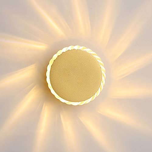 MEVZHH Kronleuchter, Led Wand Licht Rund Wand Sconce Deckenleuchte, 6W 3 Farbmodus Wand Montierte Beleuchtung, M Kopfstückpen Indoor Wasch Wandleuchten Für Schlafzimmer Am Bettrand/D von MEVZHH