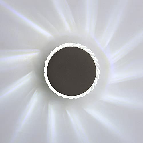 MEVZHH Kronleuchter, Led Wand Licht Rund Wand Sconce Deckenleuchte, 6W 3 Farbmodus Wand Montierte Beleuchtung, M Kopfstückpen Indoor Wasch Wandleuchten Für Schlafzimmer Am Bettrand/Schwarz von MEVZHH