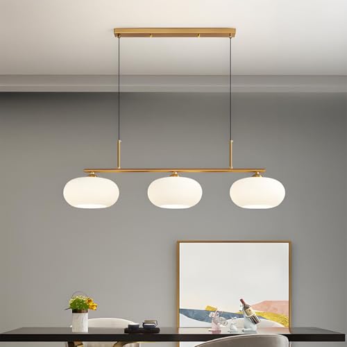 MEVZHH Kronleuchter, Moderne 3-Licht-Glas-Hängelame27 Gerade Reihe Verstellbare Esszimmer Hängelamcremersimmon Hängelamnordic Restaurant Kronleuchter Für Wohnzimmer Esszimmer Schlafzimmer Küche/D MEVZHH Kronleuchter, Moderne 3-Licht-Glas-Hängelame27 Gerade Reihe Verstellbare Esszimmer Hängelamcremersimmon Hängelamnordic Restaurant Kronleuchter Für Wohnzimmer Esszimmer Schlafzimmer Küche/D von MEVZHH