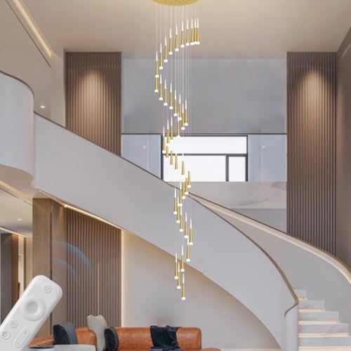 MEVZHH Kronleuchter, Moderne Led-Anhängerlicht Lange Rohr Anhängerlicht Kreatives Drehendes Trepanhängerlichtendlich Dimmbar Mit Fernbedienugeeignet Für Trephotelden/40 Köpfe MEVZHH Kronleuchter, Moderne Led-Anhängerlicht Lange Rohr Anhängerlicht Kreatives Drehendes Trepanhängerlichtendlich Dimmbar Mit Fernbedienugeeignet Für Trephotelden/40 Köpfe von MEVZHH