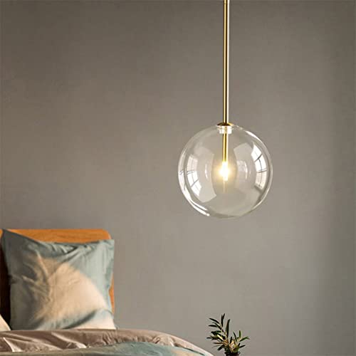 MEVZHH Kronleuchter, Modernemalistische Hängelampen Globe Glas Anhängerlicht Für Küche Insel Klar Kronleuchter Verstellbares Kabel Droplight Wohnzimmer Restaurant Cafe/Dreifarbige Lichter/20 cm von MEVZHH