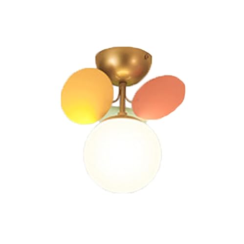 MEVZHH Kronleuchter, Moderner-Kronleuchter, Mitte Des Jahrhunderts 8-Lichter Kronleuchter Mit Weißem Globus Glasschatten Art Decor Deckenleuchte Für Wohnzimmer/Weiß/25 * 23 cm (10 * 9 Zoll) von MEVZHH