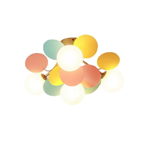 MEVZHH Kronleuchter, Moderner-Kronleuchter, Mitte Des Jahrhunderts 8-Lichter Kronleuchter Mit Weißem Globus Glasschatten Art Decor Deckenleuchte Für Wohnzimmer/Weiß/47 * 28 cm (19 * 11 Zoll) von MEVZHH