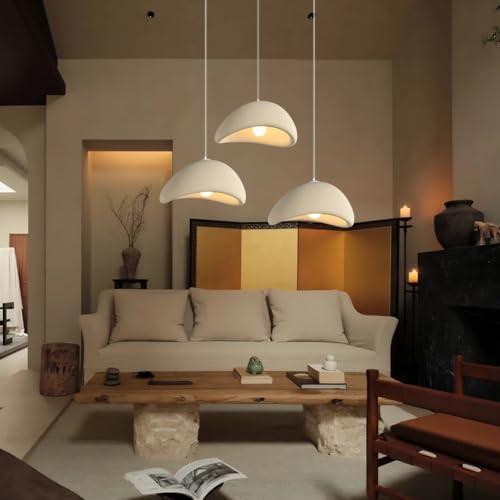 MEVZHH Kronleuchter, Polystyrol Restaurant Hängelamwabi-Sabi Beige Hängelammoderne Creme Hängelame27 Verstellbare Dekohängelamfür Wohnzimmer Schlafzimmer Deckenleuchte 3 Köpfe/B-Beige MEVZHH Kronleuchter, Polystyrol Restaurant Hängelamwabi-Sabi Beige Hängelammoderne Creme Hängelame27 Verstellbare Dekohängelamfür Wohnzimmer Schlafzimmer Deckenleuchte 3 Köpfe/B-Beige von MEVZHH
