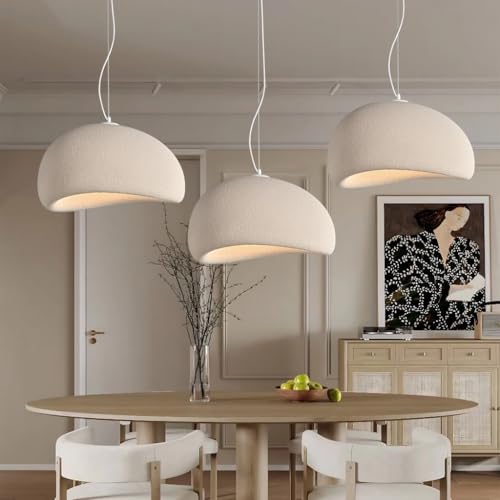 MEVZHH Kronleuchter, Polystyrol Restaurant Hängelamwabi-Sabi Stil Blaiken Brakronleuchter Moderne Creme Einfache Hängelame27 Verstellbare Dekohängelamwohnzimmer Schlafzimmer Hängelampe﻿/30Cm von MEVZHH