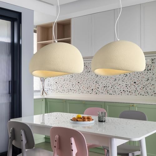 MEVZHH Kronleuchter, Restaurant Hängelambeige Wabi-Sabi Hängelammoderne Einfache Creme Hängelame27 Verstellbare Dekohängelamgeeignet Für Wohnzimmer Schlafzimmer Kronleuchter﻿/30Cm von MEVZHH