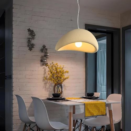 MEVZHH Kronleuchter, Restaurant Handgefertigte Hängelambeige Wabi-Sabi Stil Hängelammoderne Einfache Creme Kronleuchter E27 Verstellbare Dekohängelamwohnzimmer Schlafzimmer Hängelampe﻿/30Cm von MEVZHH