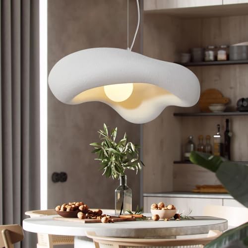 MEVZHH Kronleuchter, Retro Japanische Esszimmerpen Wabi-Sabi Stil Polystyrol Einfache Hängelammoderner Esstisch Art Dhängelicht Für Küchenlamschlafzimmer E27 Nordische Hängelicht/Weiß von MEVZHH