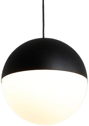 MEVZHH Kronleuchter, Robuste Langlebige Einkopf-Deckenleuchter Retromalistischer Stil Kugelglas Hängelamschatten Fmount Beleuchtungen, Veranda, Buchladen, Restaurant Dekoration Hängelicht/Eine Farbe/2 von MEVZHH