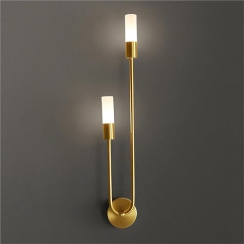 MEVZHH Kronleuchter, U-Form Lineare Wandleuchte Mit Milch Acryl Schatten, Moderne Hardwired Wall Sconce, Indoor Wandlammit G9 Eitelkeit Lichter Für Schlafzimmer, Bettseite, Esszimmer, Flur/D von MEVZHH