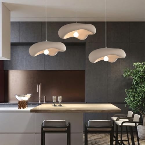MEVZHH Kronleuchter, Wabi-Sabi 3-Licht Elegante Hängelamhängelamin Wolkenform Höhenverstellbare Moderne Esstisch Kronleuchter Mit E27 Für Esszimmer Wohnzimmer Schlafzimmer Bar/B-Bra von MEVZHH