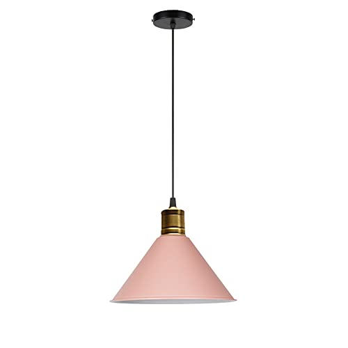 MEVZHH Kronleuchter,Kreative Hutförmige Metall Hängelampepenschirm,American Country Style Kronleuchter,E27 Base Single-Headnderlicht,Balkon Scheune Korridor Dekobeleuchtungen,/Rosa/40 cm MEVZHH Kronleuchter,Kreative Hutförmige Metall Hängelampepenschirm,American Country Style Kronleuchter,E27 Base Single-Headnderlicht,Balkon Scheune Korridor Dekobeleuchtungen,/Rosa/40 cm von MEVZHH