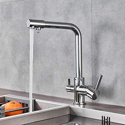 MEVZHH Küchenhahne Gefiltert Hahn Messireiniger Hahn Doppelsprühgerät Trinkwasserhahn Gefäß Spülbecken Mischer Hahn 3 Weg 360 Drehbar Deck Montiert, Weiß/Weiß MEVZHH Küchenhahne Gefiltert Hahn Messireiniger Hahn Doppelsprühgerät Trinkwasserhahn Gefäß Spülbecken Mischer Hahn 3 Weg 360 Drehbar Deck Montiert, Weiß/Weiß von MEVZHH