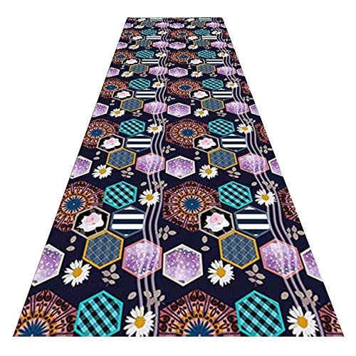 MEVZHH Lange Halle Teppich, Küchenbereich Teppiche Skidstatische Schalldichte Touch Weich Für Eininnendekoration, Dicke 0.6Cm / a / 90X100Cm/Ein/60 * 200 cm von MEVZHH