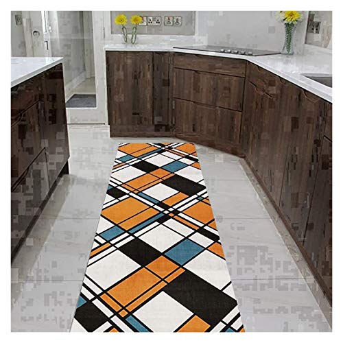 MEVZHH Lange Halle Teppich, Spaltbare Bereich Teppiche Rutschfeste Langlebige Weiche Polyester Waschbar Für Flur Einweg Boden, Innenküche, Stapel 0.6Cm / a / 80X250Cm/Ein/140 * 700 cm von MEVZHH