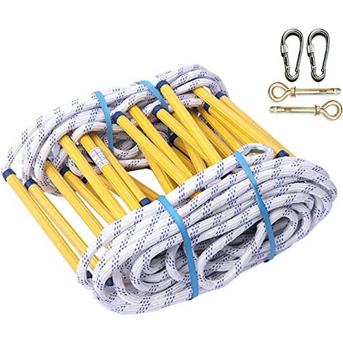 MEVZHH Leitern, Weiche Leiter Flucht Leiter, Rettungsfleiter Feuerflucht, Notseil Leiter Feuerdichte Rettungsleiter / 131Ft / 40M / 82Ft / 25M/98Ft / 30M von MEVZHH