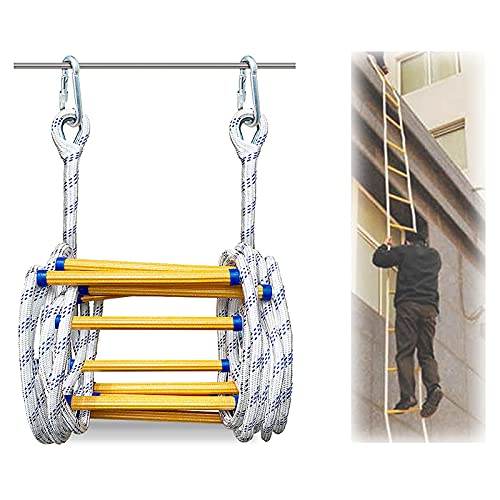 MEVZHH Leitern, Weiche Leiter Seil Leiter Feuerdichte Rettungsleiter 30M 9.898 Fuß, Feuerflucht Leiter Für Notfälle, Schwere Multifunktionsleiter Mit Karabiner / 40Cm / / 9.8Ft / 40Cm / 5M / 16.4Ft/40 von MEVZHH