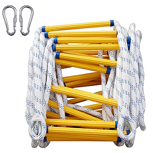 MEVZHH Leitern, Weiche Leiter Seil Leiter Rettungsleiter Für Notfälle, Feuersichere Fluchtleiter, Notfeuerleiter Mit Karabiner / / 10M (32.8Ft)/8 M (26,2 Fuß) von MEVZHH