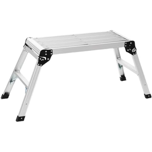 MEVZHH Leitern,Ladder Leiter Faltbare Alumiarbeitsplattform, 29.5In Tragbares Gerüst, Mehrzweck Hocker Leiter, 330 Lbs Lastkapazität, Heavy Duty Gerüst Turm Bank / 75Cm/50 cm MEVZHH Leitern,Ladder Leiter Faltbare Alumiarbeitsplattform, 29.5In Tragbares Gerüst, Mehrzweck Hocker Leiter, 330 Lbs Lastkapazität, Heavy Duty Gerüst Turm Bank / 75Cm/50 cm von MEVZHH