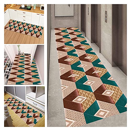 MEVZHH Lorunner Teppiche Für Flur Teppich, Fläche Teppich Geometrie Dünne Niedrige Stapel Skid-Für Küche Eingänge/A/1 X 1M/Ein/1,4 * 4M von MEVZHH