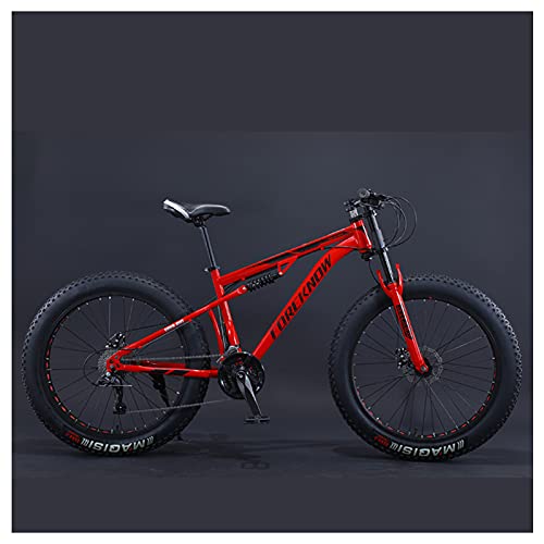 MEVZHH Mountainbikes, 24 Zoll Fat Tire Hardtail Mountainbike, Doppelfederungsrahmend Federgabel All Terrain Mountainfür Männer Frauen Erwachsener, Blau, 7 Geschwindigkeit/Rot/21 Geschwindigkeit MEVZHH Mountainbikes, 24 Zoll Fat Tire Hardtail Mountainbike, Doppelfederungsrahmend Federgabel All Terrain Mountainfür Männer Frauen Erwachsener, Blau, 7 Geschwindigkeit/Rot/21 Geschwindigkeit von MEVZHH
