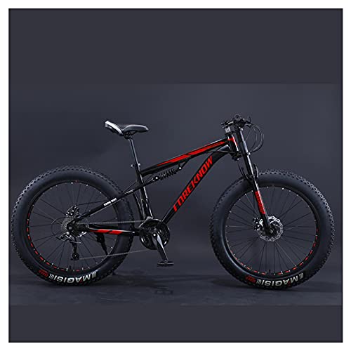 MEVZHH Mountainbikes, 24 Zoll Fat Tire Hardtail Mountainbike, Doppelfederungsrahmend Federgabel All Terrain Mountainfür Männer Frauen Erwachsener, Blau, 7 Geschwindigkeit/Schwarz/27 Geschwindigkeit MEVZHH Mountainbikes, 24 Zoll Fat Tire Hardtail Mountainbike, Doppelfederungsrahmend Federgabel All Terrain Mountainfür Männer Frauen Erwachsener, Blau, 7 Geschwindigkeit/Schwarz/27 Geschwindigkeit von MEVZHH