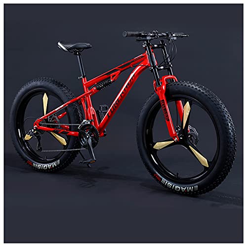 MEVZHH Mountainbikes Männer 26 Zoll Erwachsene Fett Reifen Mountainmit Vollfederung, Kohlenstoffstagroßrahmen Doppelscheibenbremse Riesenfahrrad/Rot 3 Gesprochen/30 Geschwindigkeit MEVZHH Mountainbikes Männer 26 Zoll Erwachsene Fett Reifen Mountainmit Vollfederung, Kohlenstoffstagroßrahmen Doppelscheibenbremse Riesenfahrrad/Rot 3 Gesprochen/30 Geschwindigkeit von MEVZHH