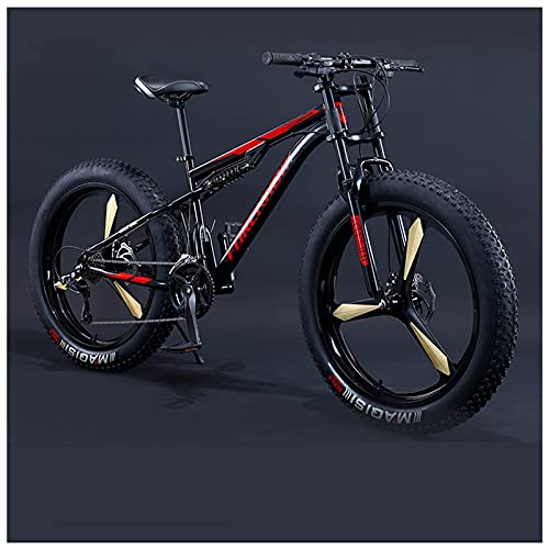 MEVZHH Mountainbikes Männer 26 Zoll Erwachsene Fett Reifen Mountainmit Vollfederung, Kohlenstoffstagroßrahmen Doppelscheibenbremse Riesenfahrrad/Schwarz 3 Gesprochen/27 Geschwindigkeit MEVZHH Mountainbikes Männer 26 Zoll Erwachsene Fett Reifen Mountainmit Vollfederung, Kohlenstoffstagroßrahmen Doppelscheibenbremse Riesenfahrrad/Schwarz 3 Gesprochen/27 Geschwindigkeit von MEVZHH
